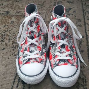 Converse dinosaur print high tops
